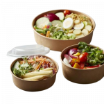 KRAFT POKE BOWL PP LID 1300ML X300