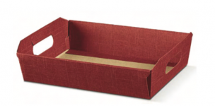 HAMPER TRAY RED 35X26X7CM X30(4198SC)