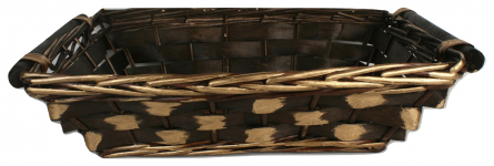 BASKET REC GOLD 42X33X13CM X20(658860)