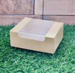 KRAFT WINDOW DONUT BOX - 50 (Z)