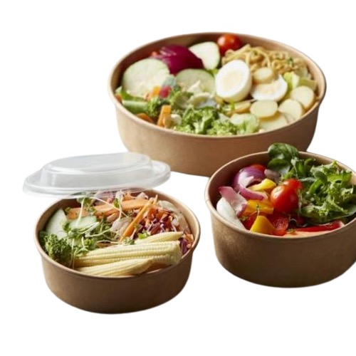 KRAFT POKE BOWL PP LID 750/1000ML X300