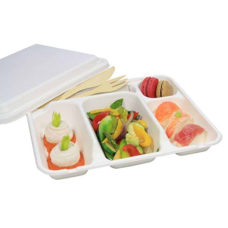 REACH ECO BAGASSE 5 COMP LID X200(Z)