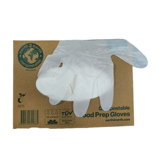 COMPOSTABLE FOOD PREP GLOVES MED -2400