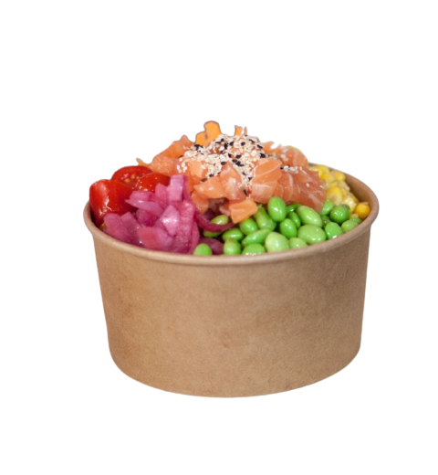 KRAFT POKE BOWL PP LID 750/1000ML X300